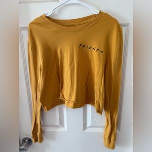 FRIENDS Mustard Long Sleeve Crop Top